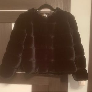 Faux fur Jacket .